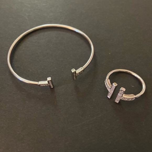 Jewelry - Designer Inspired T Necklace and Ring